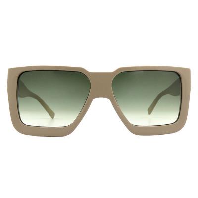 A10836(1) Unisex UV400 Protection taupe / beige Acetate Full Rim Square Modern Sunglasses Eyewear