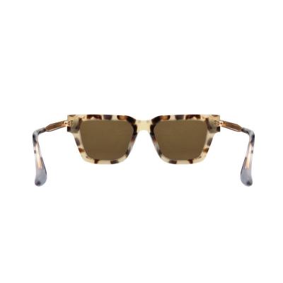 A10823(3) Unisex UV400 Protection crystal marble / pearlescent white Acetate Full Rim Square Modern Sunglasses Eyewear