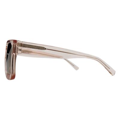 A10836(2) Unisex Spring Hinge taupe / beige Acetate Full Rim Square Modern Sunglasses Eyewear