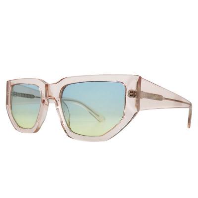 A10838(2) Unisex Scratch Resistant olive green tortoise Acetate Full Rim Geometric Modern Sunglasses Eyewear