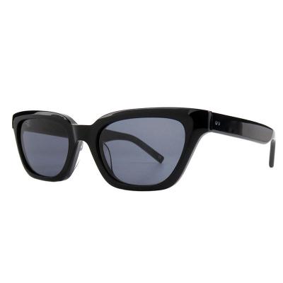 A10827(1) Unisex Hand Polished black Acetate Full Rim Geometric Modern Sunglasses Eyewear