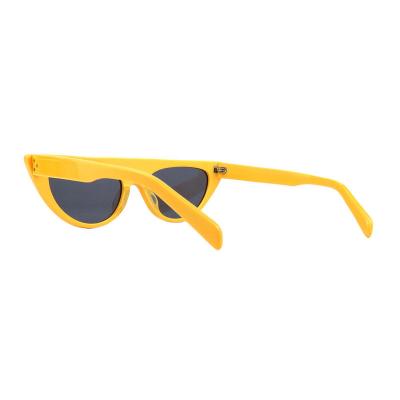 A10825(1) Women's Polarized yellow Acetate Full Rim Cat Eye Vintage Sunglasses Eyewear