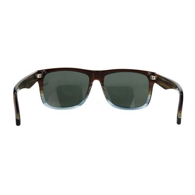 A10841(1) Unisex Durable gradient tortoise to crystal blue Acetate Full Rim Wayfarer Modern Sunglasses Eyewear