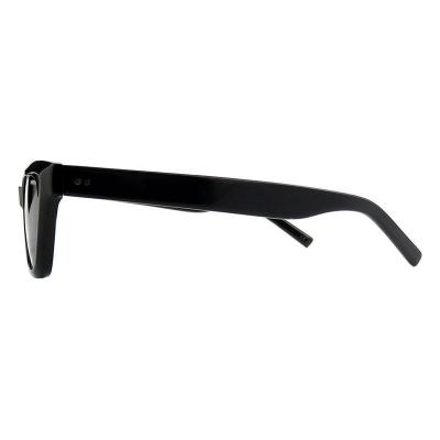 A10827(1) Unisex Hand Polished black Acetate Full Rim Geometric Modern Sunglasses Eyewear