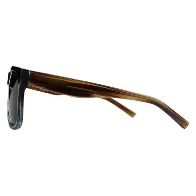 A10841(1) Unisex Durable gradient tortoise to crystal blue Acetate Full Rim Wayfarer Modern Sunglasses Eyewear