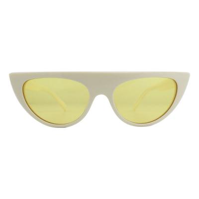 A10825(3) Women's Hand Polished yellow Acetate Full Rim Cat Eye Vintage Sunglasses Eyewear