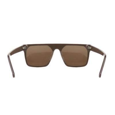 A10835(2) Unisex Premium Quality crystal gray Acetate Full Rim Shield Modern Sunglasses Eyewear