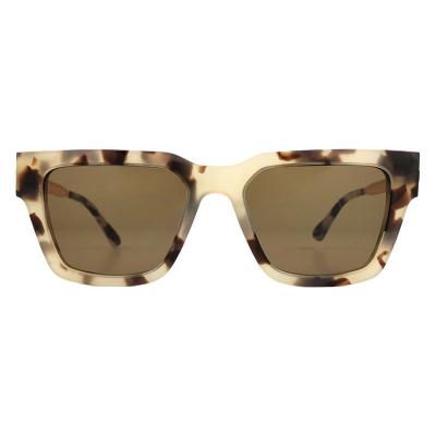 A10823(3) Unisex UV400 Protection crystal marble / pearlescent white Acetate Full Rim Square Modern Sunglasses Eyewear