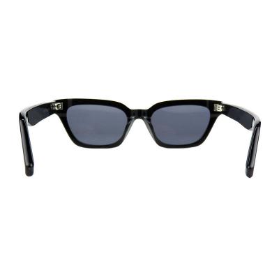 A10827(1) Unisex Hand Polished black Acetate Full Rim Geometric Modern Sunglasses Eyewear