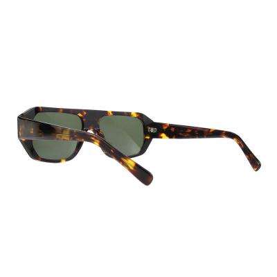 A10819(2) Unisex UV400 Protection black Acetate Full Rim Geometric Modern Sunglasses Eyewear