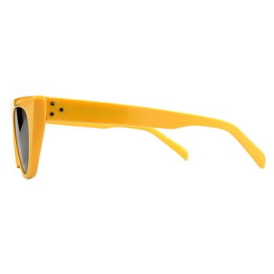 A10825(1) Women's Polarized yellow Acetate Full Rim Cat Eye Vintage Sunglasses Eyewear