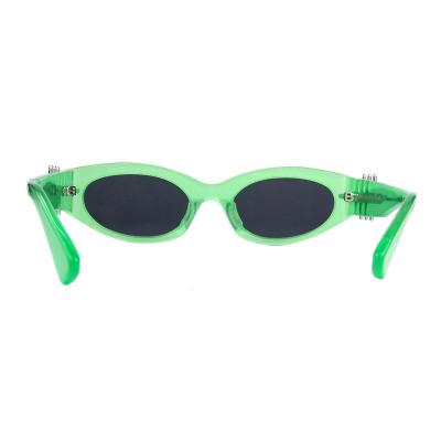 A10830(1) Women's Durable crystal green Acetate Full Rim Oval Modern Sunglasses Eyewear