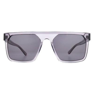 A10835(1) Unisex Scratch Resistant crystal gray Acetate Full Rim Shield Modern Sunglasses Eyewear