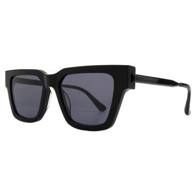 A10823(2) Unisex Polarized crystal marble / pearlescent white Acetate Full Rim Square Modern Sunglasses Eyewear