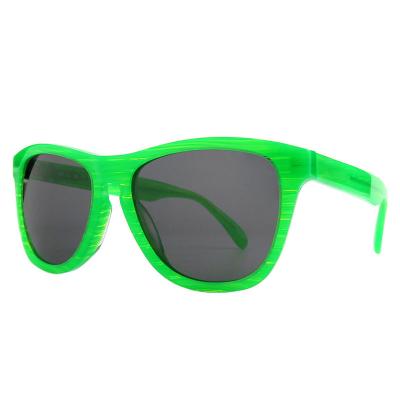 A10833(1) Unisex Durable neon green Acetate Full Rim Wayfarer Modern Sunglasses Eyewear