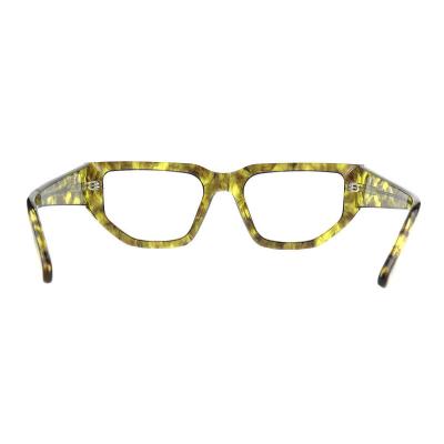 A10838(1) Unisex Lightweight olive green tortoise Acetate Full Rim Geometric Modern Sunglasses Eyewear