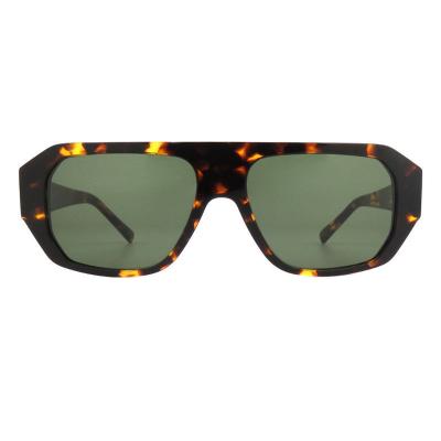 A10819(2) Unisex UV400 Protection black Acetate Full Rim Geometric Modern Sunglasses Eyewear