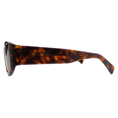 A10834(2) Women's Polarized tortoise Acetate Full Rim Oval Vintage Sunglasses Eyewear