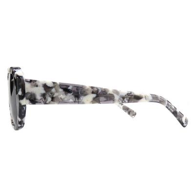 A10819(3) Unisex Premium Quality black Acetate Full Rim Geometric Modern Sunglasses Eyewear