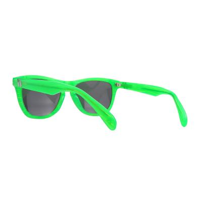 A10833(1) Unisex Durable neon green Acetate Full Rim Wayfarer Modern Sunglasses Eyewear