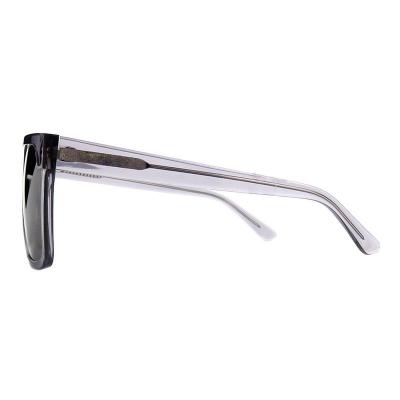 A10835(1) Unisex Scratch Resistant crystal gray Acetate Full Rim Shield Modern Sunglasses Eyewear