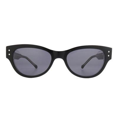 A10816(1) Women's Spring Hinge black Acetate Full Rim Cat Eye Vintage Sunglasses Eyewear