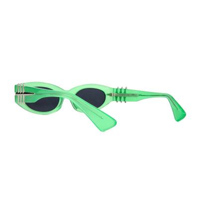 A10830(1) Women's Durable crystal green Acetate Full Rim Oval Modern Sunglasses Eyewear