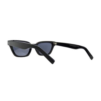A10827(1) Unisex Hand Polished black Acetate Full Rim Geometric Modern Sunglasses Eyewear