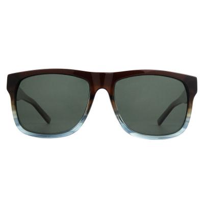 A10841(1) Unisex Durable gradient tortoise to crystal blue Acetate Full Rim Wayfarer Modern Sunglasses Eyewear