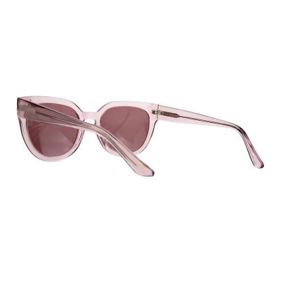 A10832(1) Women's UV400 Protection crystal pink Acetate Full Rim Cat Eye Modern Sunglasses Eyewear