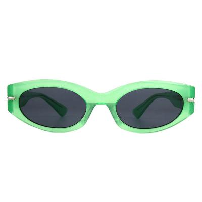 A10830(1) Women's Durable crystal green Acetate Full Rim Oval Modern Sunglasses Eyewear