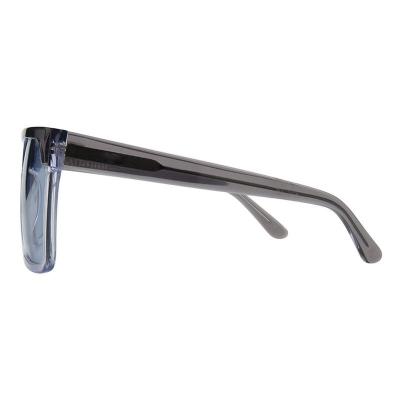 A10835(3) Unisex Hand Polished crystal gray Acetate Full Rim Shield Modern Sunglasses Eyewear