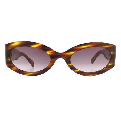 A10834(1) Women's Durable tortoise Acetate Full Rim Oval Vintage Sunglasses Eyewear