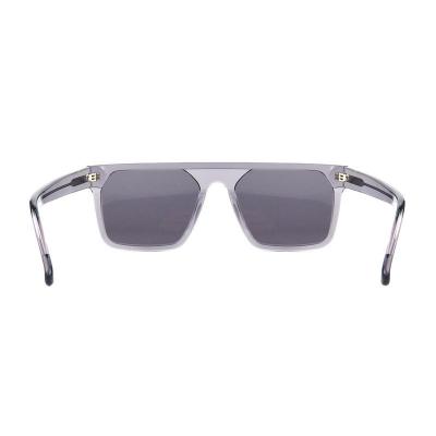 A10835(1) Unisex Scratch Resistant crystal gray Acetate Full Rim Shield Modern Sunglasses Eyewear