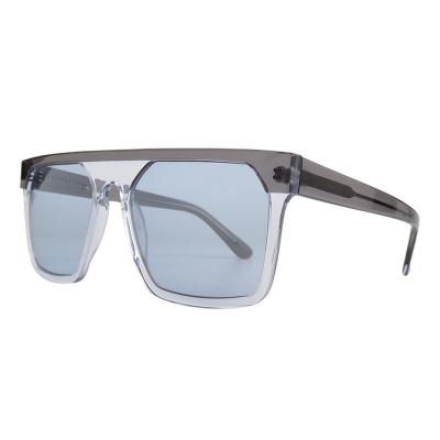 A10835(3) Unisex Hand Polished crystal gray Acetate Full Rim Shield Modern Sunglasses Eyewear