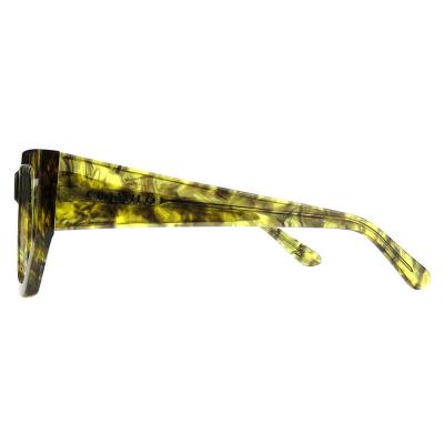 A10838(1) Unisex Lightweight olive green tortoise Acetate Full Rim Geometric Modern Sunglasses Eyewear