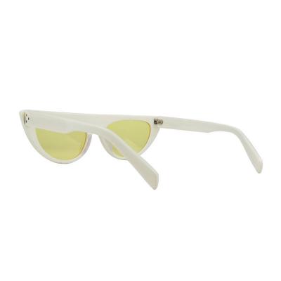 A10825(3) Women's Hand Polished yellow Acetate Full Rim Cat Eye Vintage Sunglasses Eyewear