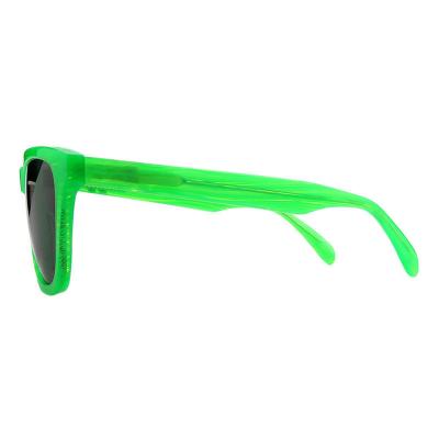 A10833(1) Unisex Durable neon green Acetate Full Rim Wayfarer Modern Sunglasses Eyewear