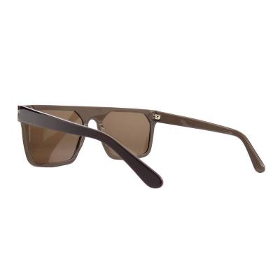 A10835(2) Unisex Premium Quality crystal gray Acetate Full Rim Shield Modern Sunglasses Eyewear