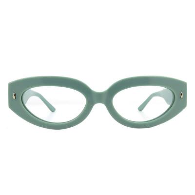 A10824(1) Women's Premium Quality sage green Acetate Full Rim Oval Vintage Sunglasses Eyewear