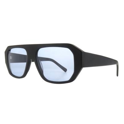 A10819(1) Unisex Scratch Resistant black Acetate Full Rim Geometric Modern Sunglasses Eyewear