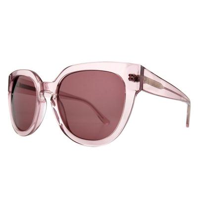 A10832(1) Women's UV400 Protection crystal pink Acetate Full Rim Cat Eye Modern Sunglasses Eyewear
