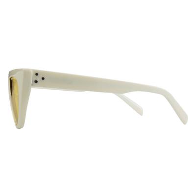 A10825(3) Women's Hand Polished yellow Acetate Full Rim Cat Eye Vintage Sunglasses Eyewear