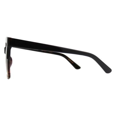 A10851(3) Women's Scratch Resistant burgundy with red tortoise pattern Acetate Full Rim Square Modern Sunglasses Eyewear