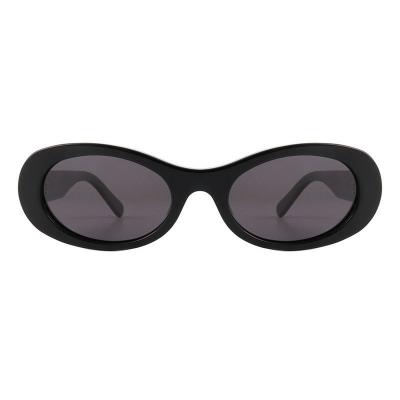 A10859(1) Women's UV400 Protection black Acetate Full Rim Oval Vintage Sunglasses Eyewear