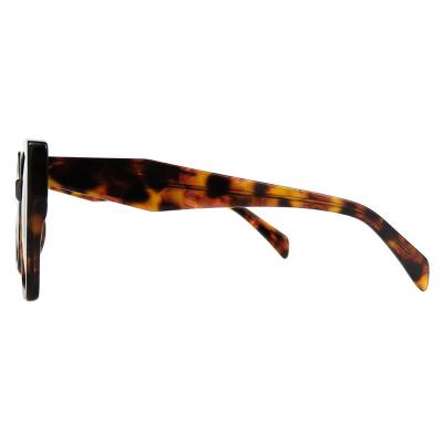 A10852(3) Women's Polarized black Acetate Full Rim Cat Eye Modern Sunglasses Eyewear