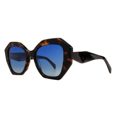 A10856(3) Women's Scratch Resistant black Acetate Full Rim Geometric Modern Sunglasses Eyewear
