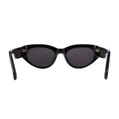 A10858(3) Women's Polarized crystal brown / amber Acetate Full Rim Cat Eye Vintage Sunglasses Eyewear