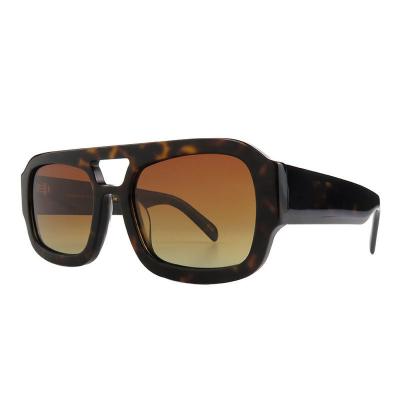 A10861(3) Unisex Lightweight tortoise Acetate Full Rim Square Modern Sunglasses Eyewear