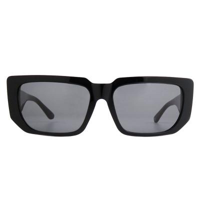 A10849(1) Unisex Hand Polished black Acetate Full Rim Square Modern Sunglasses Eyewear